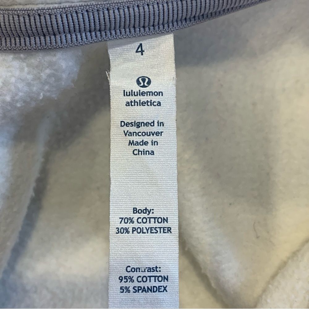 Lululemon Scuba hoodie sweatshirt Heathered Gray Size 4 - Picture 9 of 10